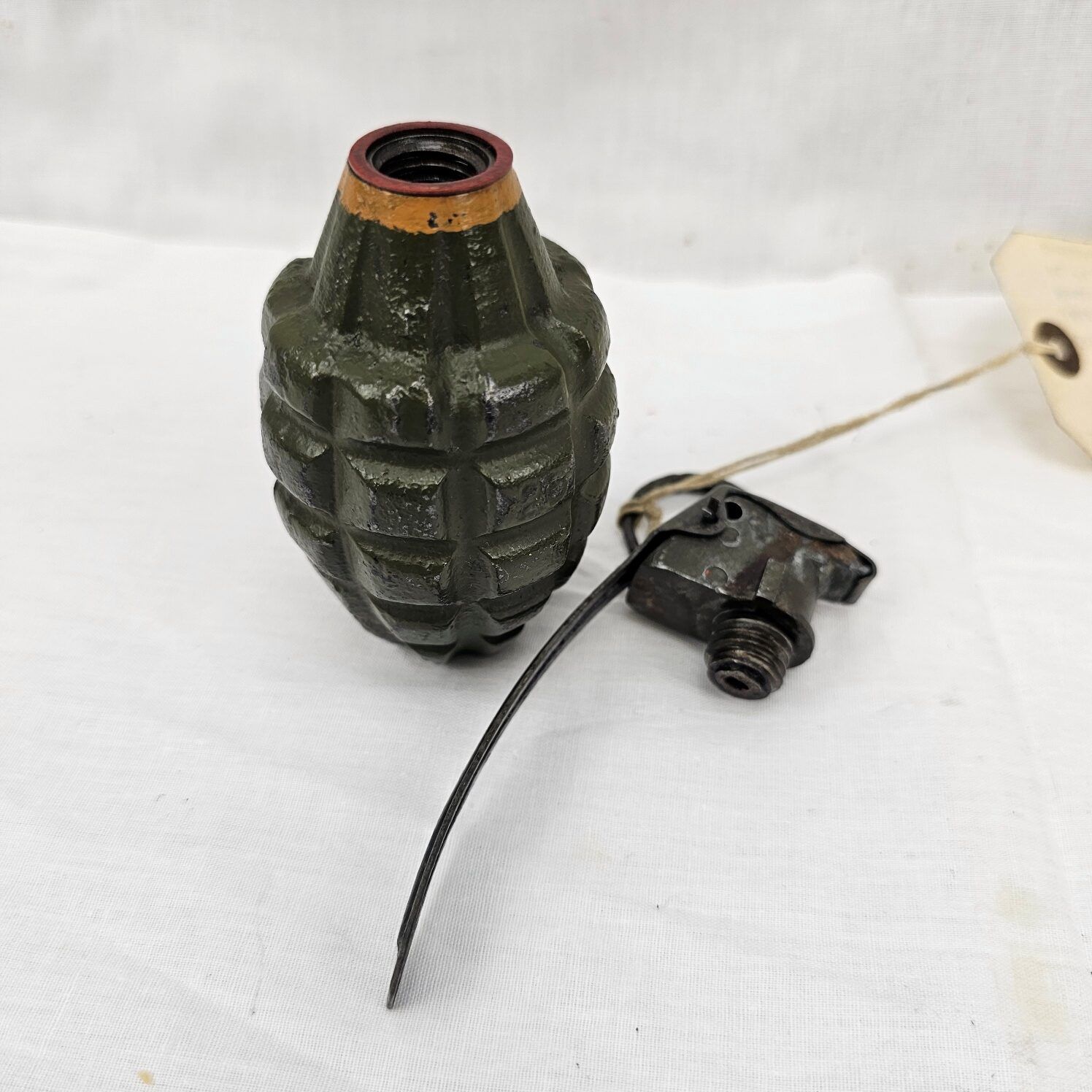 Early WW2 Rare American Mk2 Pineapple Early Training Grenade - Screw Base Casting - Image 7