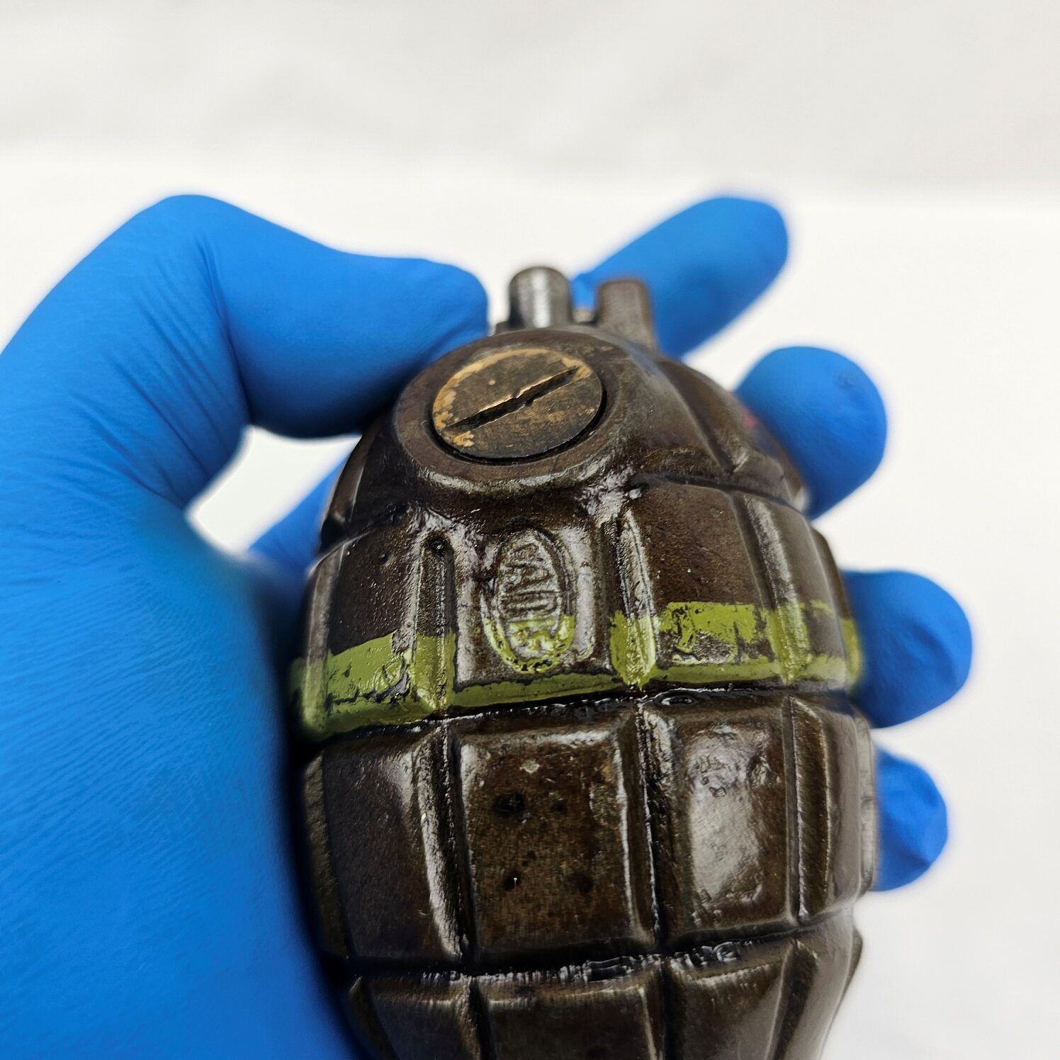 Rare British-Australian No. 30 MK I Mills Bomb Grenade Dated 1942 by Vadis & F.L. Hudson Brisbane Australia - Image 7