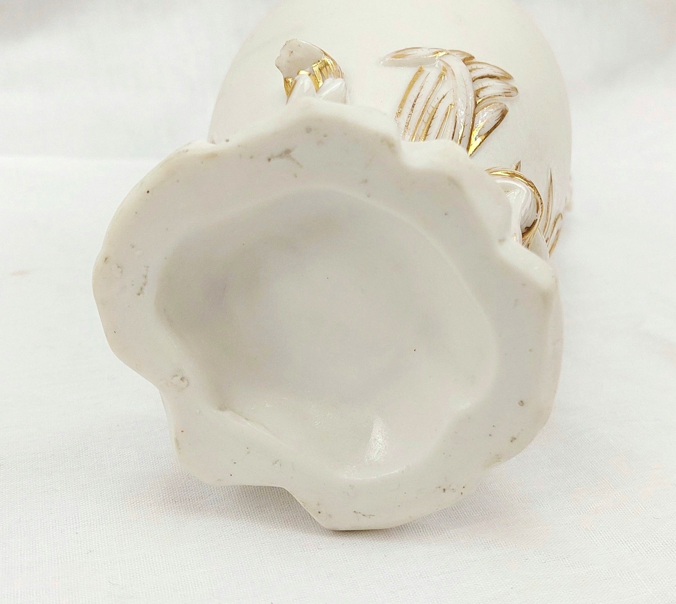 Superb c1825 H & R Daniel Swan Lipped Bisque Porcelain Ewer Vase - Image 2