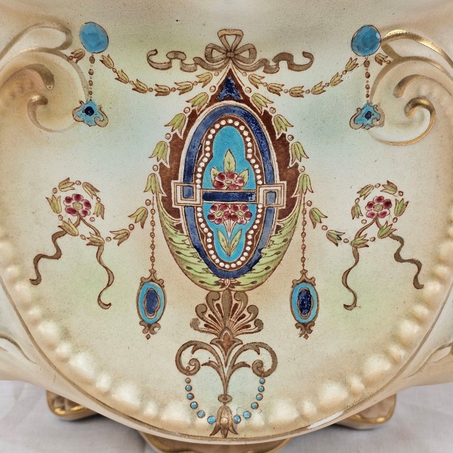 Superb c1890 W. Adams Ceramic Art Nouveau Jardiniere - Image 8
