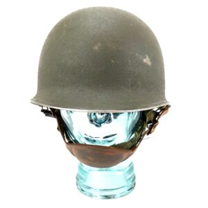 US, WW2 Era c1943/44 M1 Airborne Swivel Bale Helmet, Vietnam era Liner, Headband Webbing Dated 1978 Maker Stamped Jewish Guild Blind
