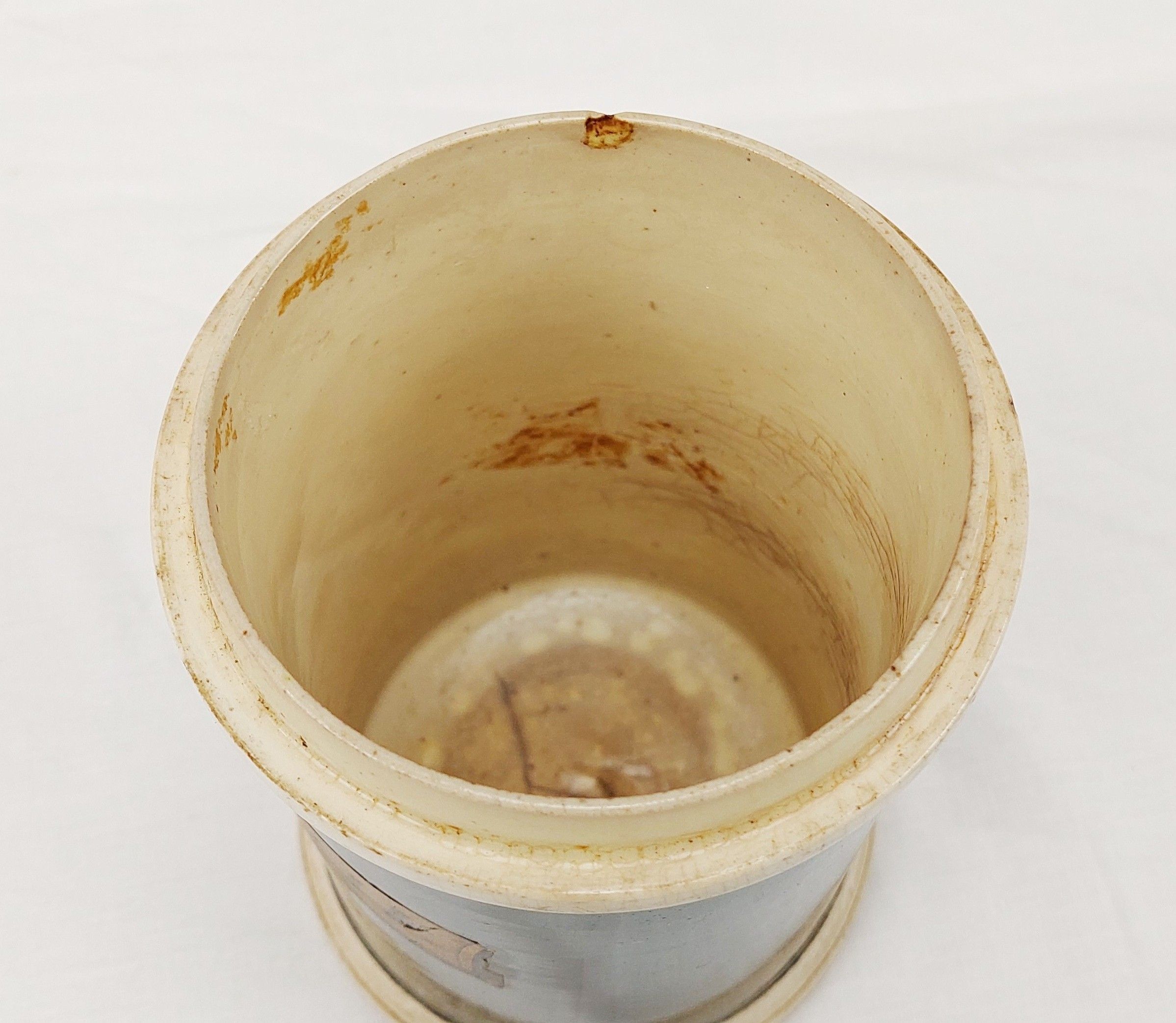 Victorian Green Ceramic Lidded Pharmaceutical Container - Image 4