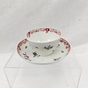 c1790 Newhall Porcelain Tea Bowl And Saucer