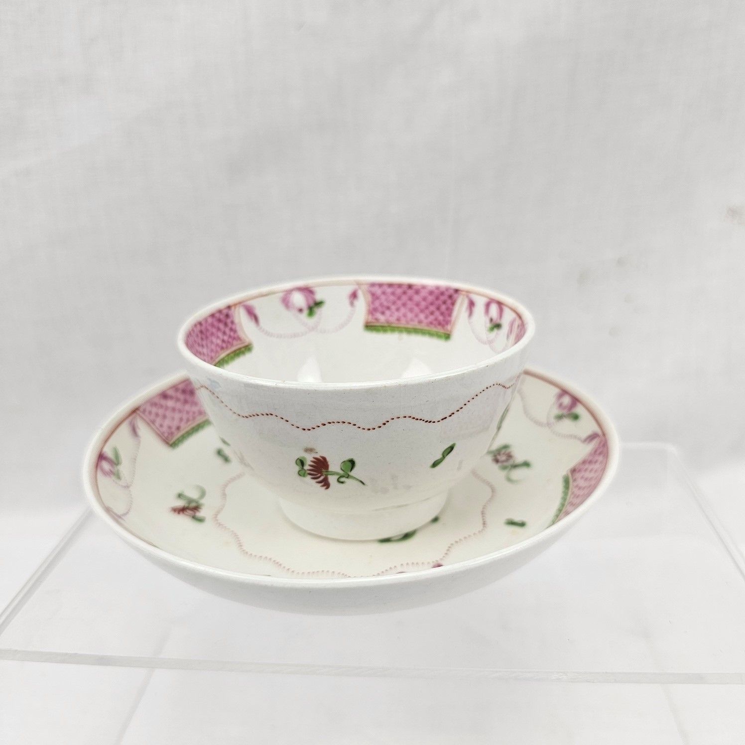 c1790 Newhall Porcelain Tea Bowl And Saucer - Image 6
