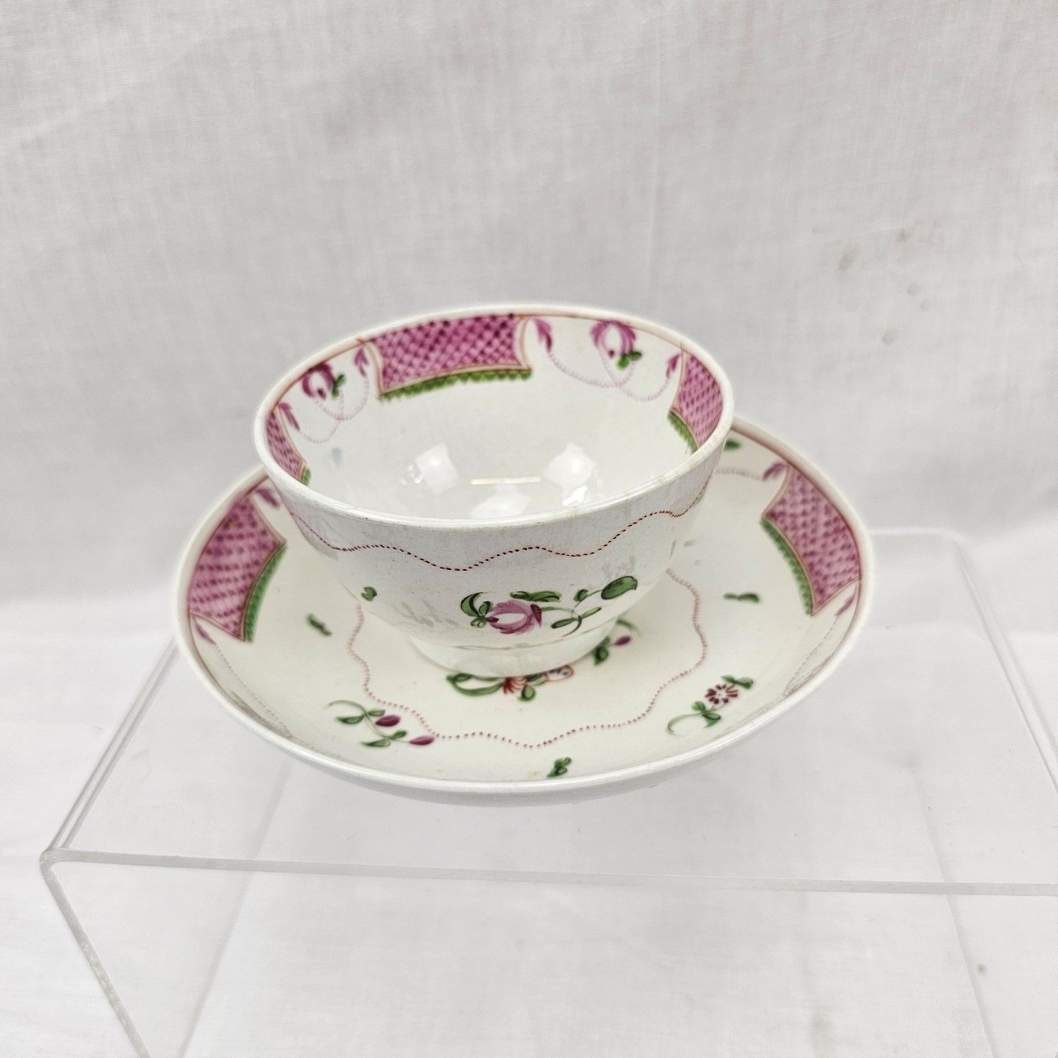 c1790 Newhall Porcelain Tea Bowl And Saucer - Image 4