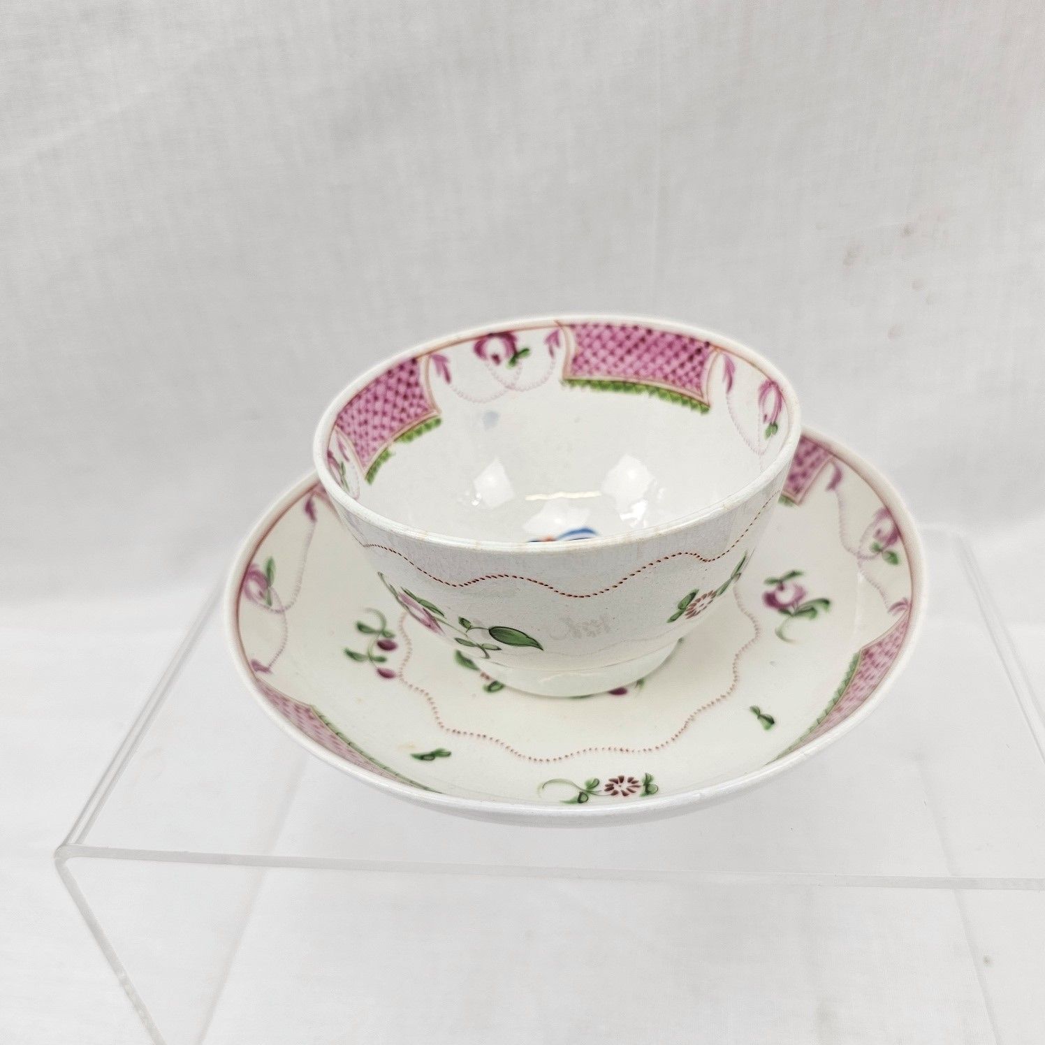 c1790 Newhall Porcelain Tea Bowl And Saucer - Image 3