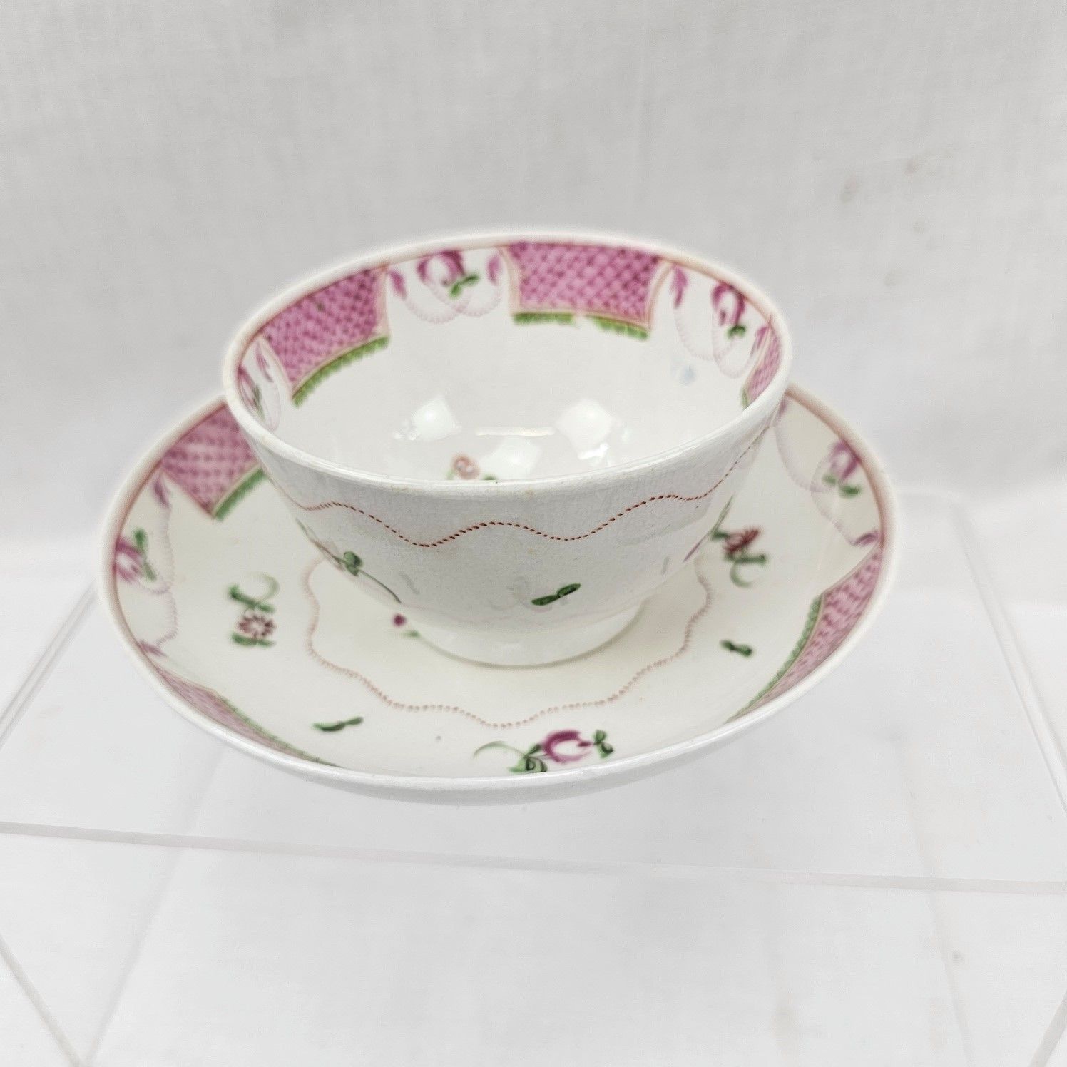 c1790 Newhall Porcelain Tea Bowl And Saucer - Image 2