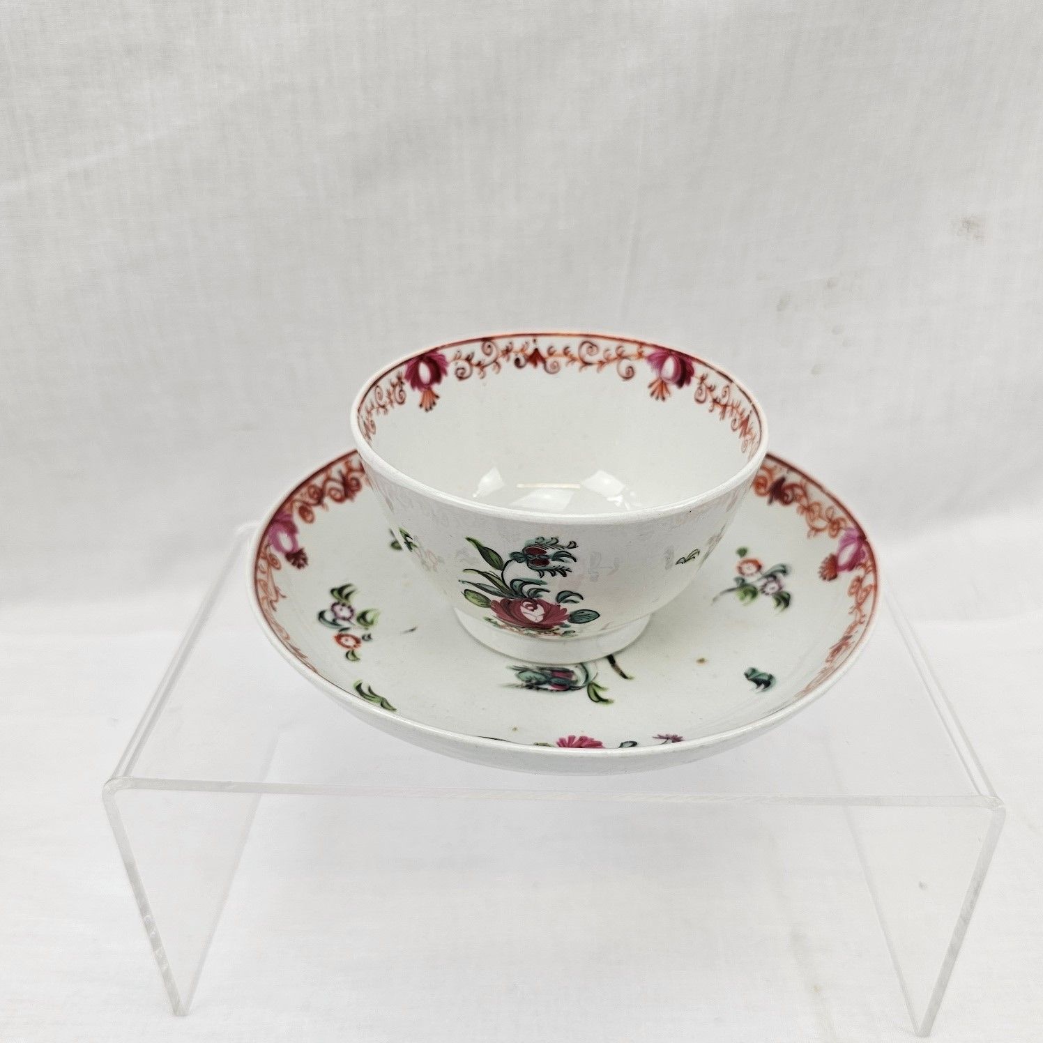 c1790 Newhall Porcelain Tea Bowl And Saucer - Image 8
