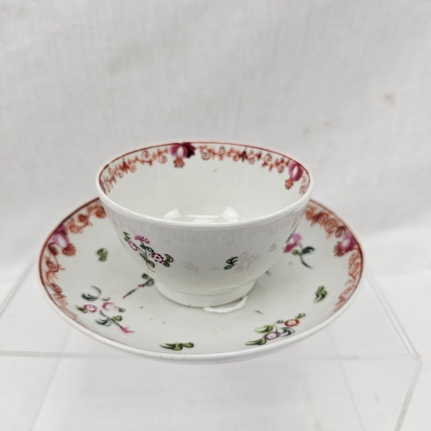 c1790 Newhall Porcelain Tea Bowl And Saucer - Image 7