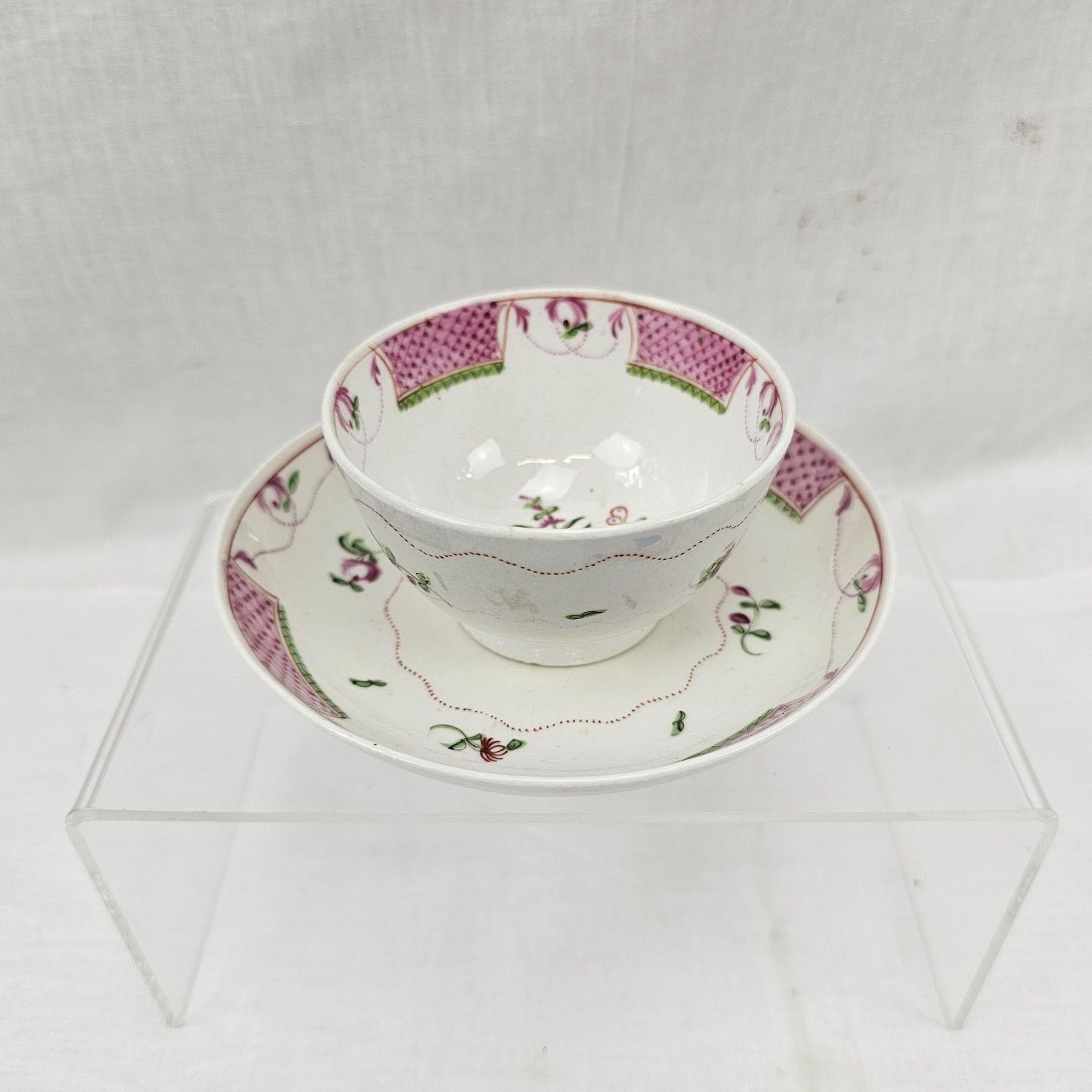 c1790 Newhall Porcelain Tea Bowl And Saucer - Image 5
