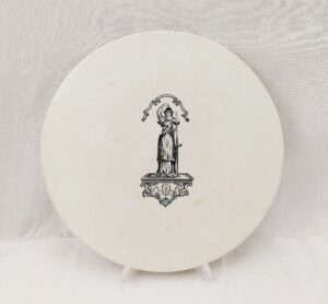 c1860 Meat Weighing Scales Ceramic Platter
