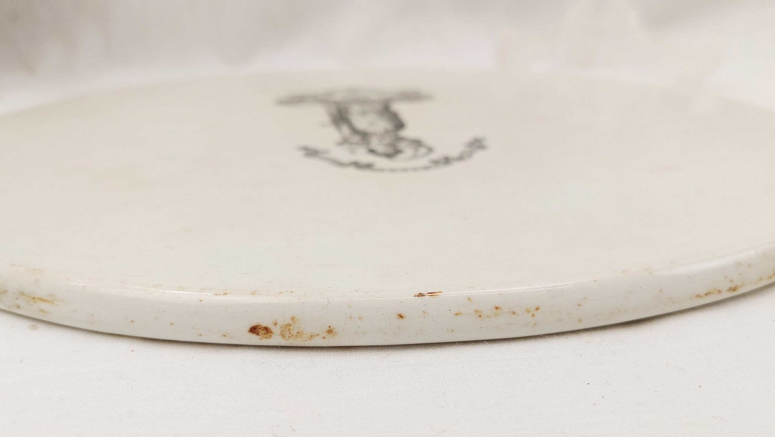 c1860 Meat Weighing Scales Ceramic Platter - Image 5