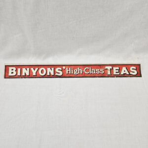 1920s Binyons' High Class Teas Cardboard Shop Counter Sign