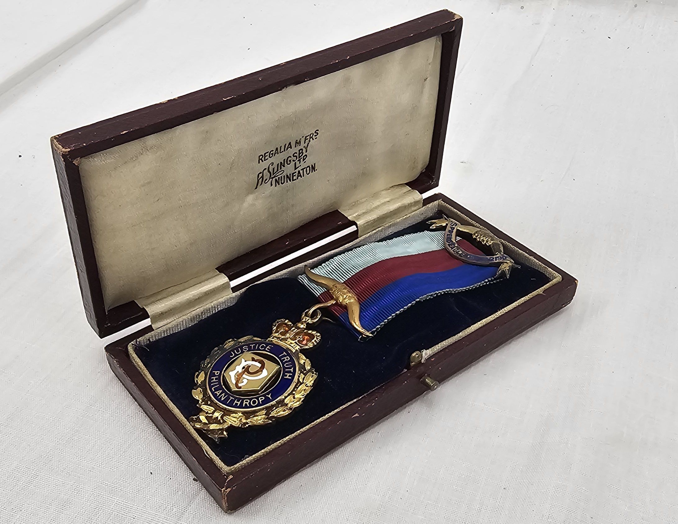 1924 Cased Gilt Sterling Silver RAOB Buffaloes Medal