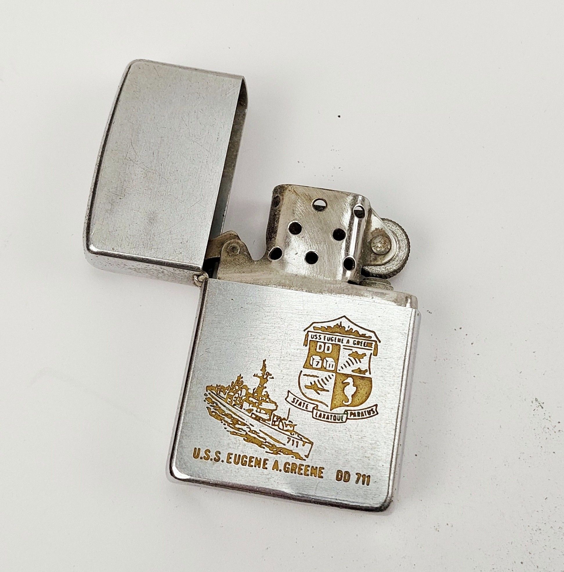 1969 USS Eugene A Greene DD 711 Zippo Lighter - Image 2