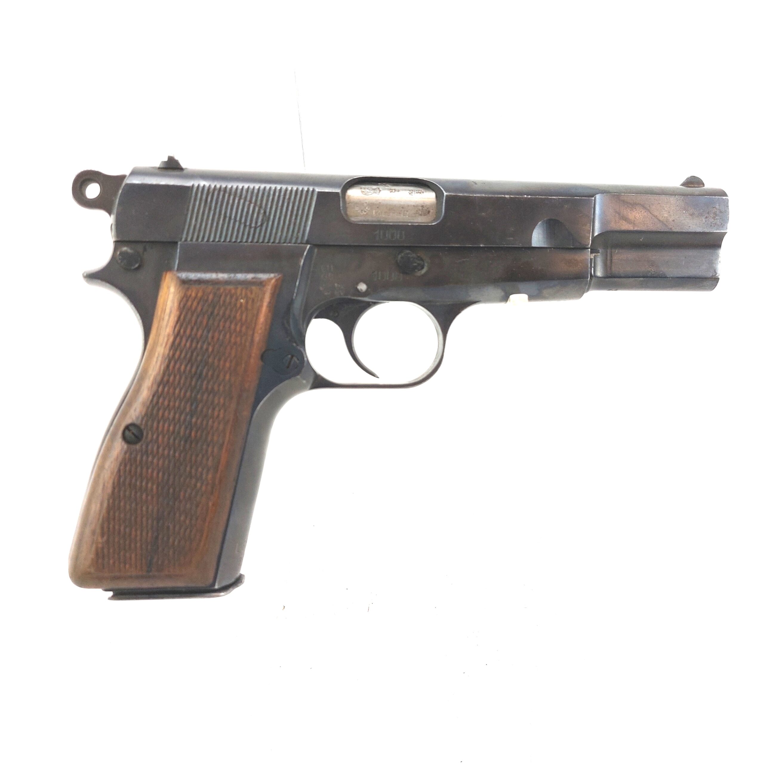 Austria-Belgium, c1955, Browning Hi Power (BHP) 9mm Pistol, Made by Fabrique National (FN) D'Armes de Guerre, Austrian Gendarmerie LGK (Police Issue), Deactivated