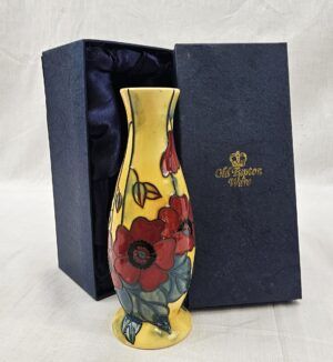 Boxed Old Tupton Ware Poppy Pattern Vase