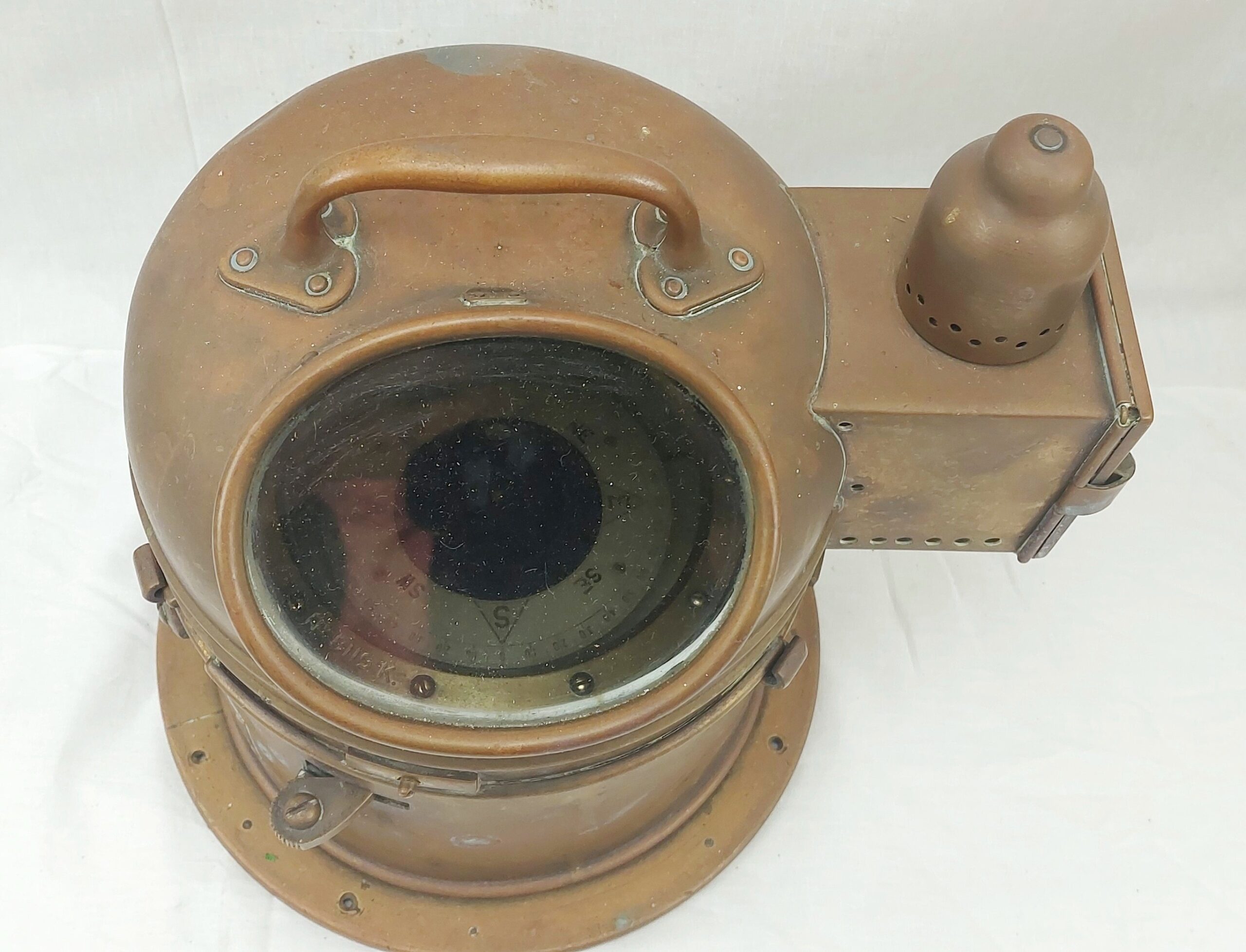 WW2 Brass Royal Navy Pattern 183 Binnacle Boat Compass - Image 11