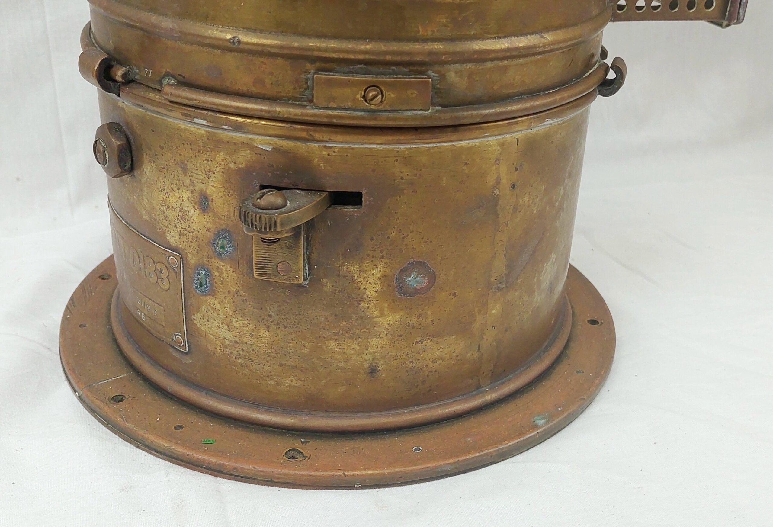 WW2 Brass Royal Navy Pattern 183 Binnacle Boat Compass - Image 10