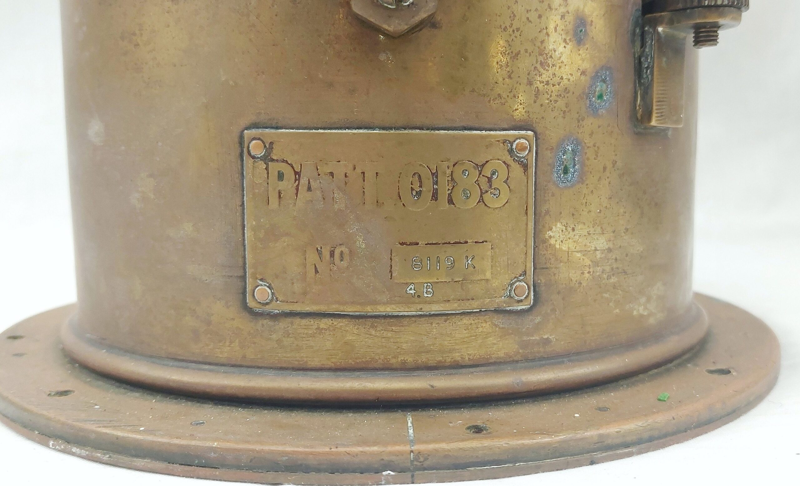 WW2 Brass Royal Navy Pattern 183 Binnacle Boat Compass - Image 9