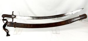 British, 1796 Pattern Light Cavalry Troopers Sword and Scabbard, By J. Bourne and Son, with Regimental Markings, likely made for Indian Cavalry