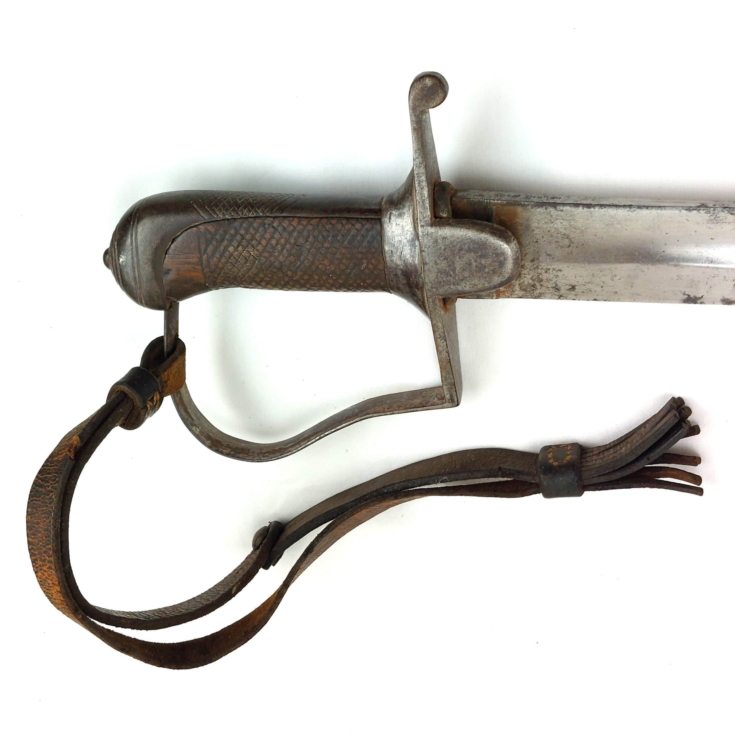 British, 1796 Pattern Light Cavalry Troopers Sword and Scabbard, By J. Bourne and Son, with Regimental Markings, likely made for Indian Cavalry - Image 11