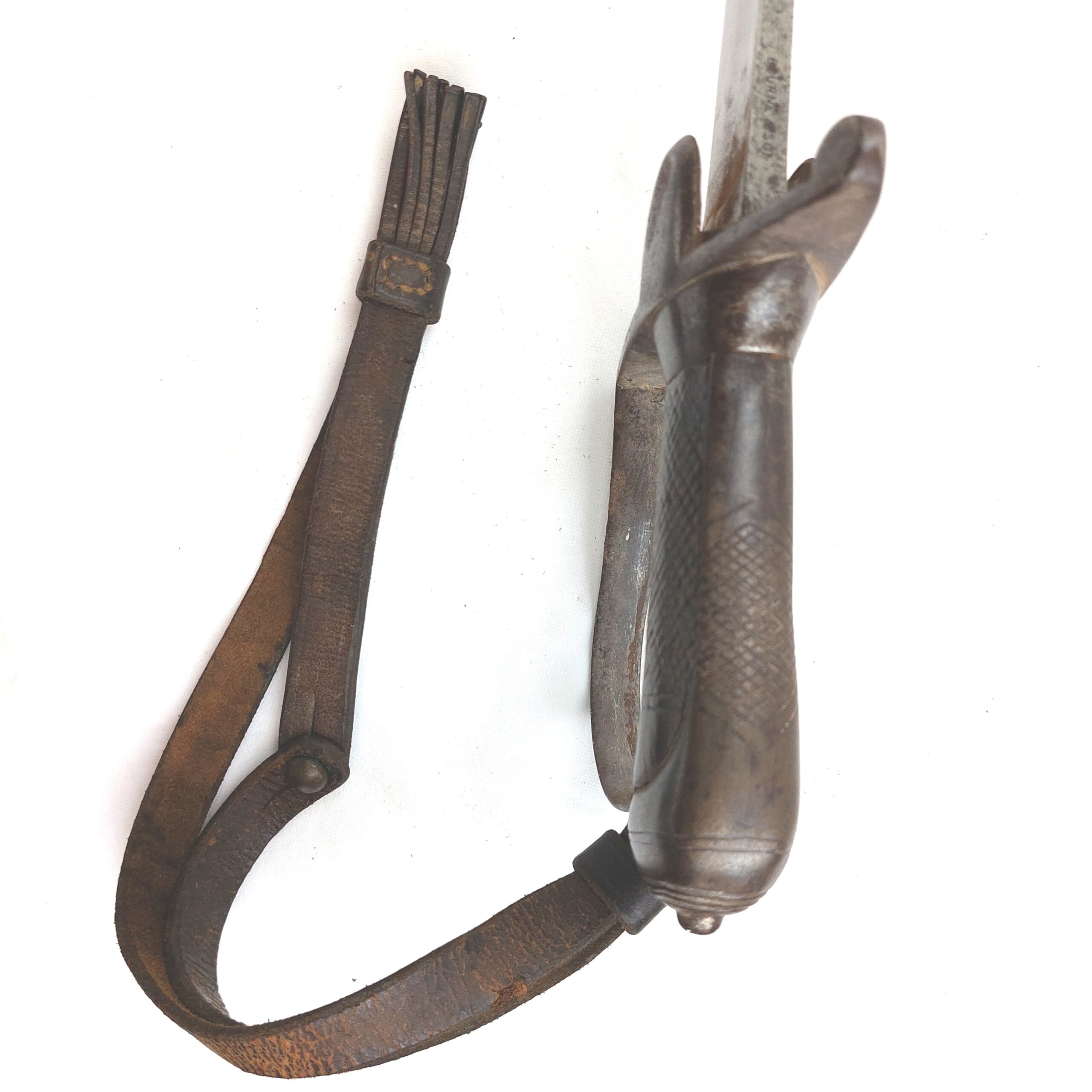 British, 1796 Pattern Light Cavalry Troopers Sword and Scabbard, By J. Bourne and Son, with Regimental Markings, likely made for Indian Cavalry - Image 17