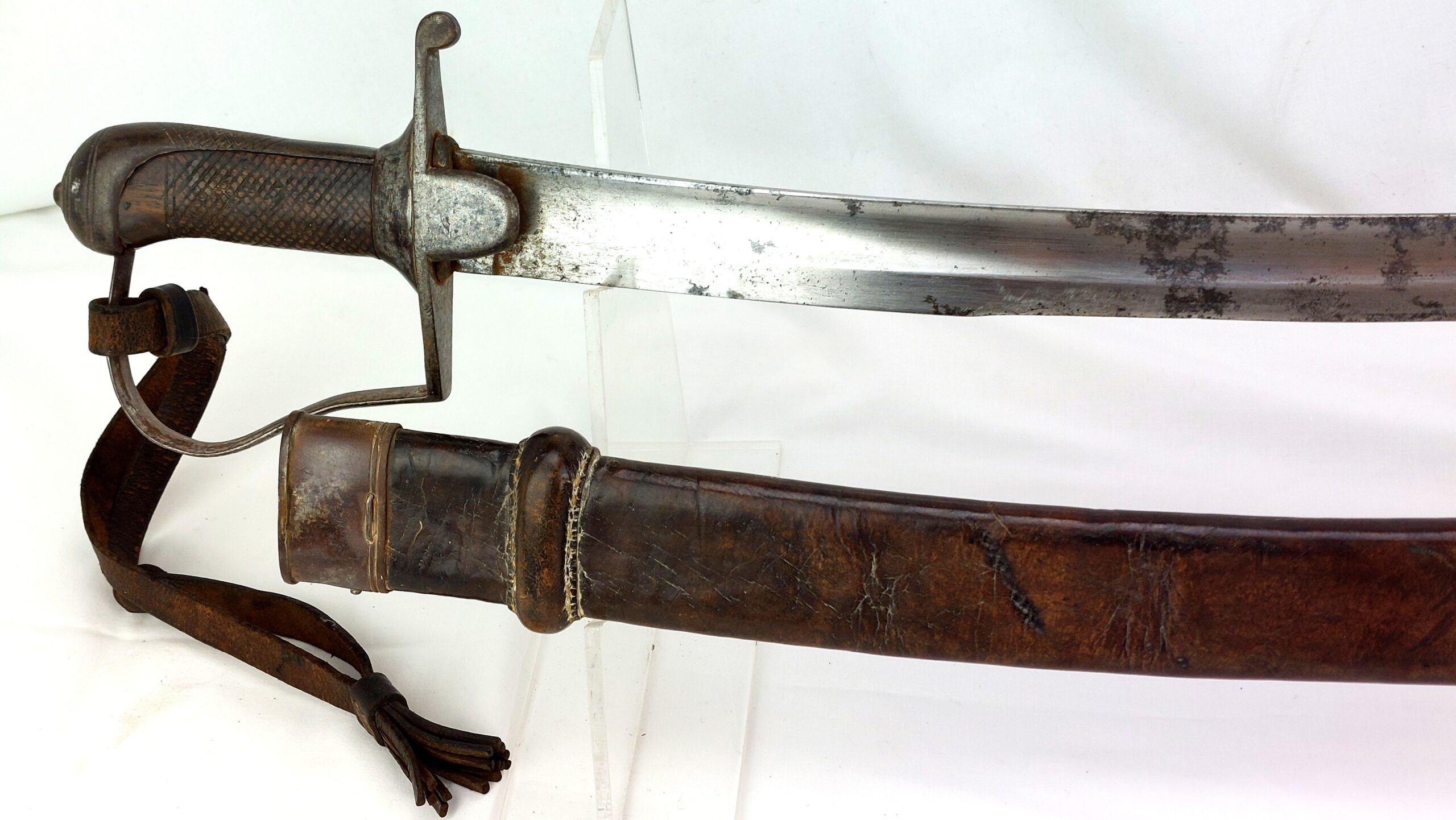British, 1796 Pattern Light Cavalry Troopers Sword and Scabbard, By J. Bourne and Son, with Regimental Markings, likely made for Indian Cavalry - Image 2