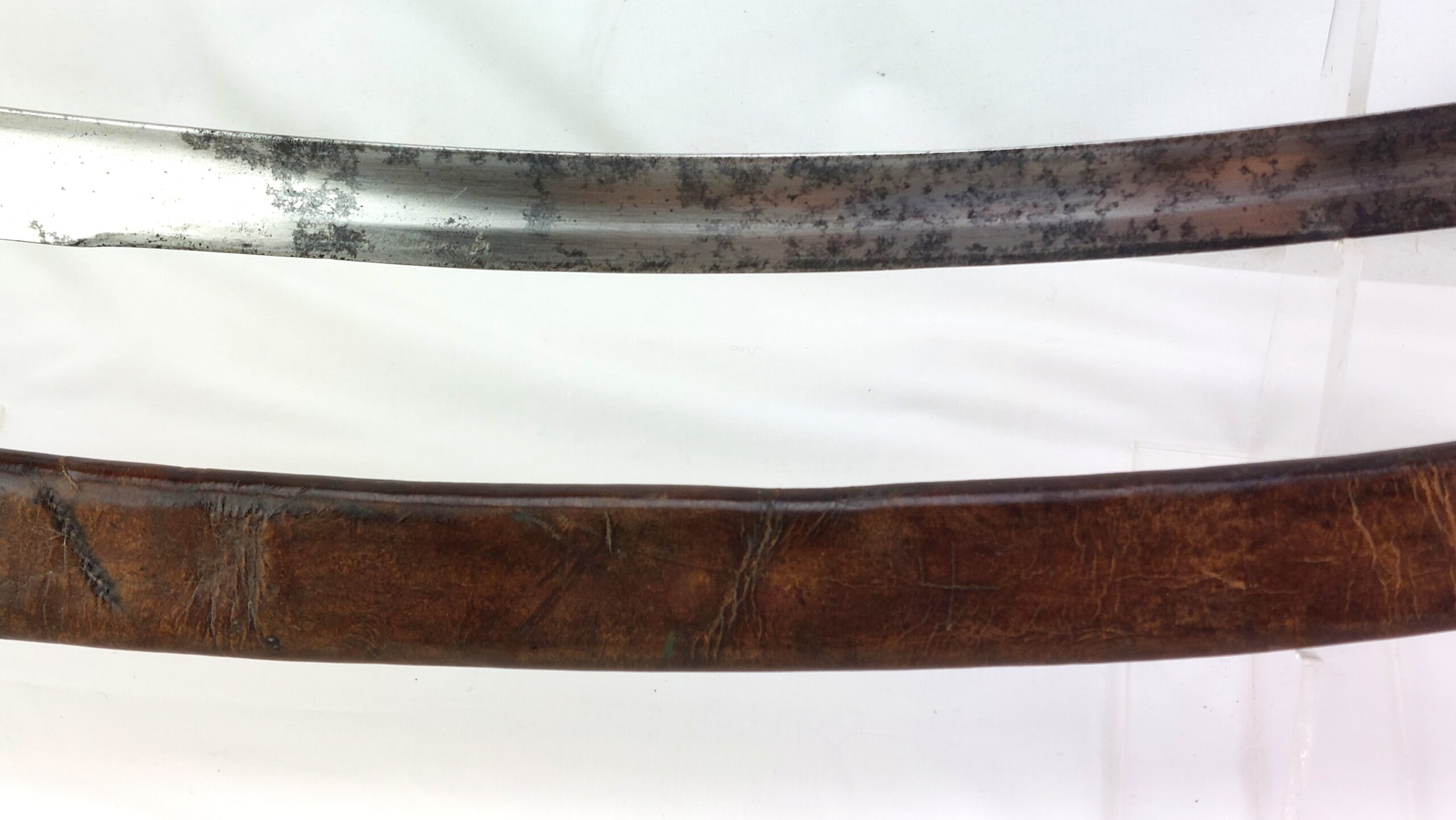 British, 1796 Pattern Light Cavalry Troopers Sword and Scabbard, By J. Bourne and Son, with Regimental Markings, likely made for Indian Cavalry - Image 3