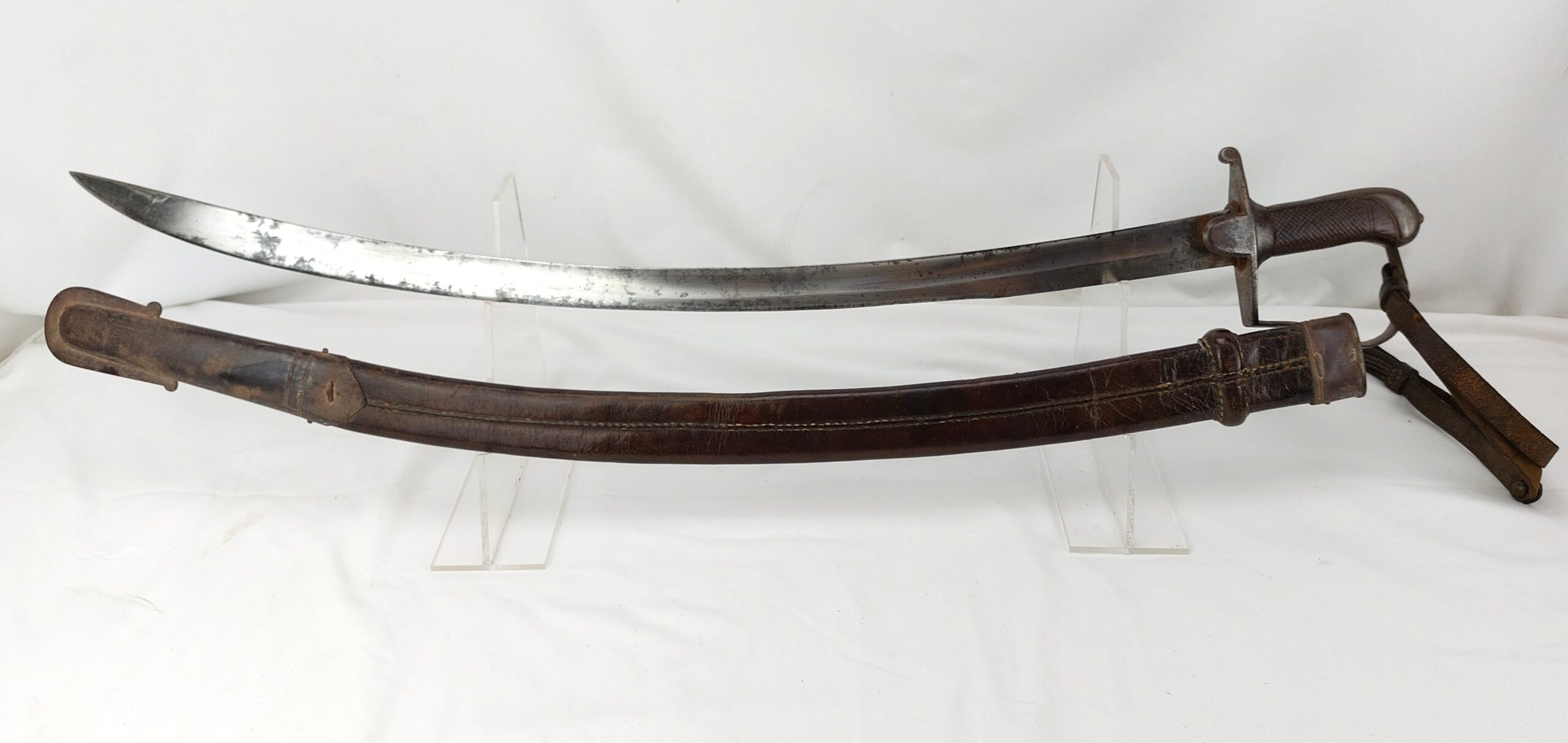 British, 1796 Pattern Light Cavalry Troopers Sword and Scabbard, By J. Bourne and Son, with Regimental Markings, likely made for Indian Cavalry - Image 5