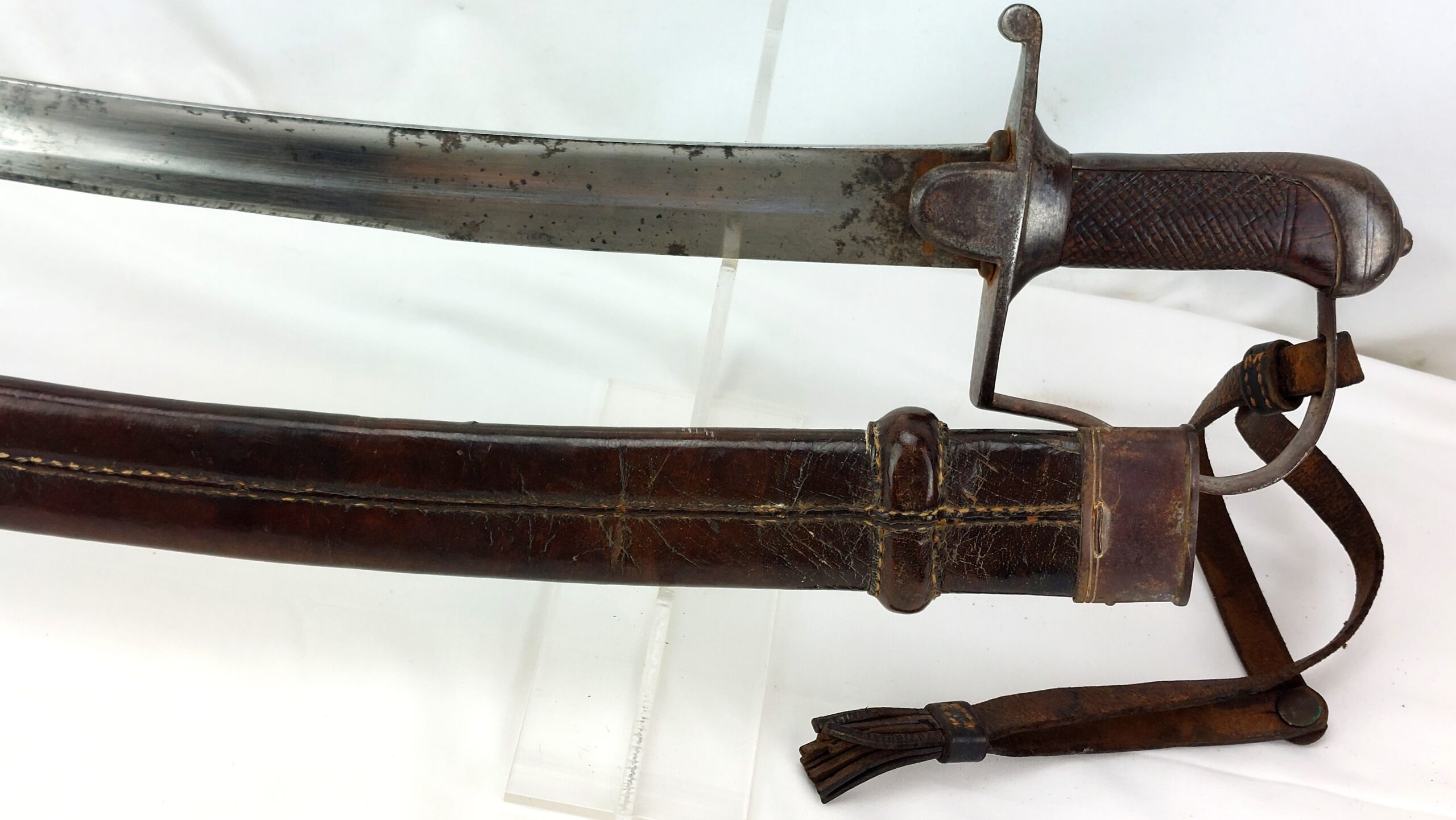 British, 1796 Pattern Light Cavalry Troopers Sword and Scabbard, By J. Bourne and Son, with Regimental Markings, likely made for Indian Cavalry - Image 6