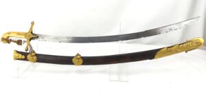 British, 12th Royal Lancers Officer's Full Dress Mameluke Sword, with Dress Knot & Scabbard