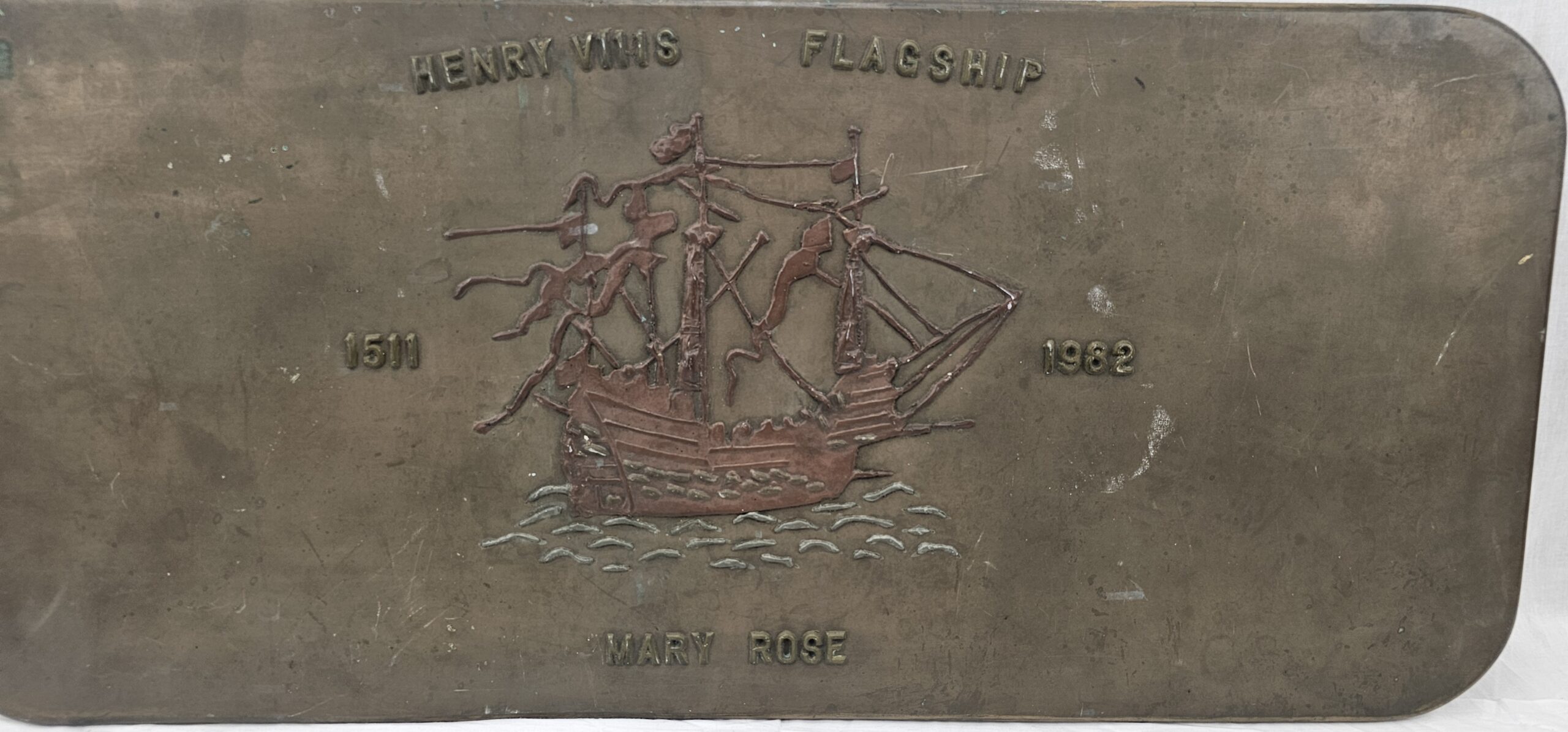 Carved Wood Henry VIII Mary Rose Wooden Plaque - Image 11