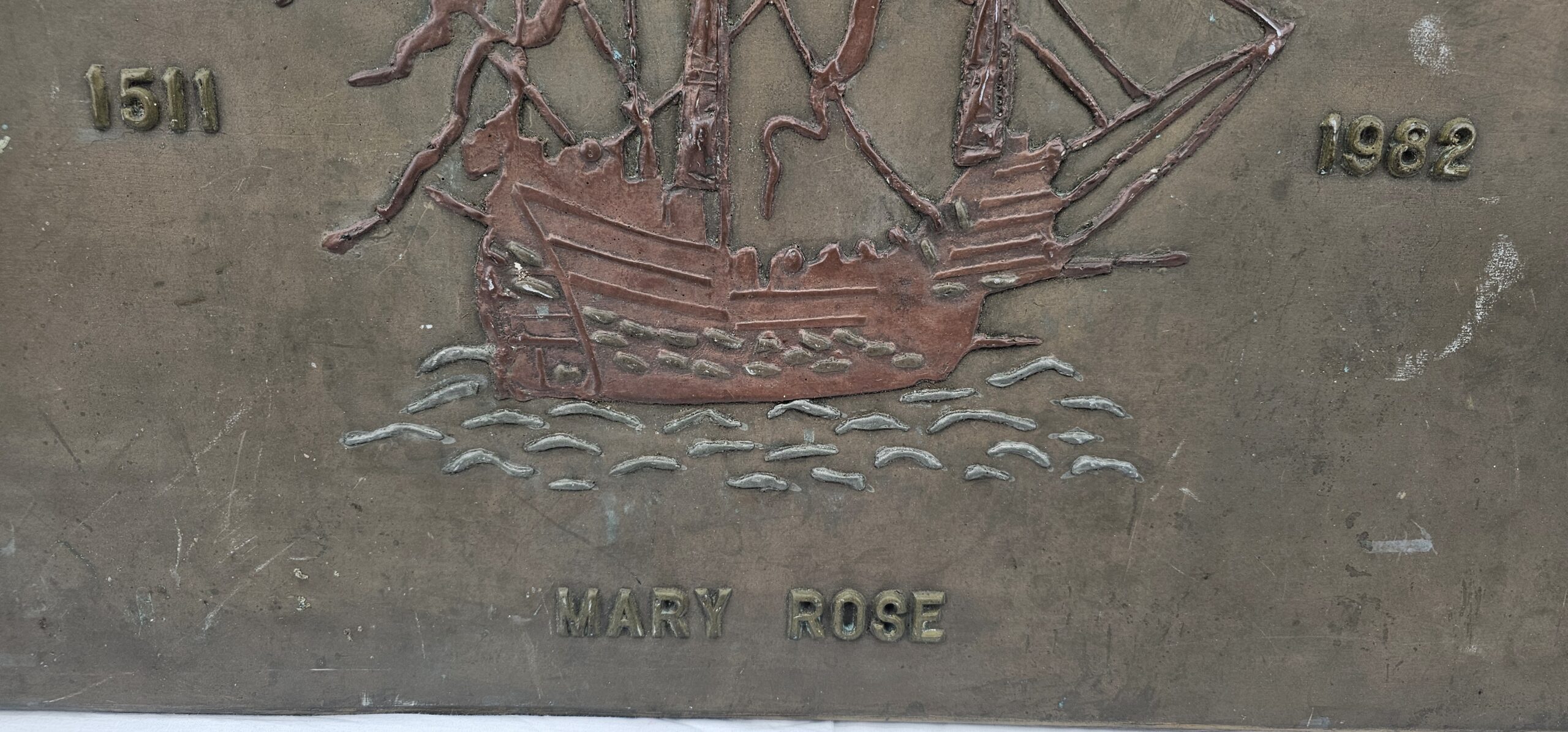 Carved Wood Henry VIII Mary Rose Wooden Plaque - Image 6