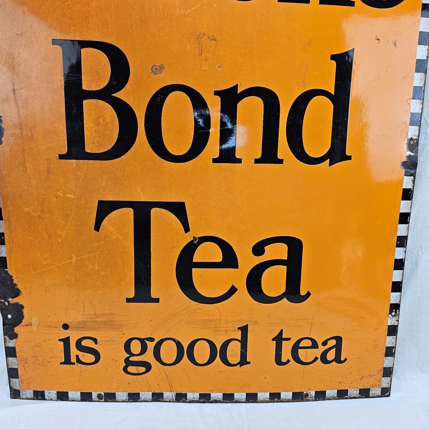 Vintage Extra Large Brooke Bond Tea Enamel Advertising Sign - Image 3