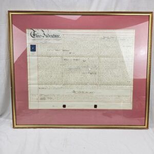 Framed Large 1870 Dated Portsea Portsmouth Indenture