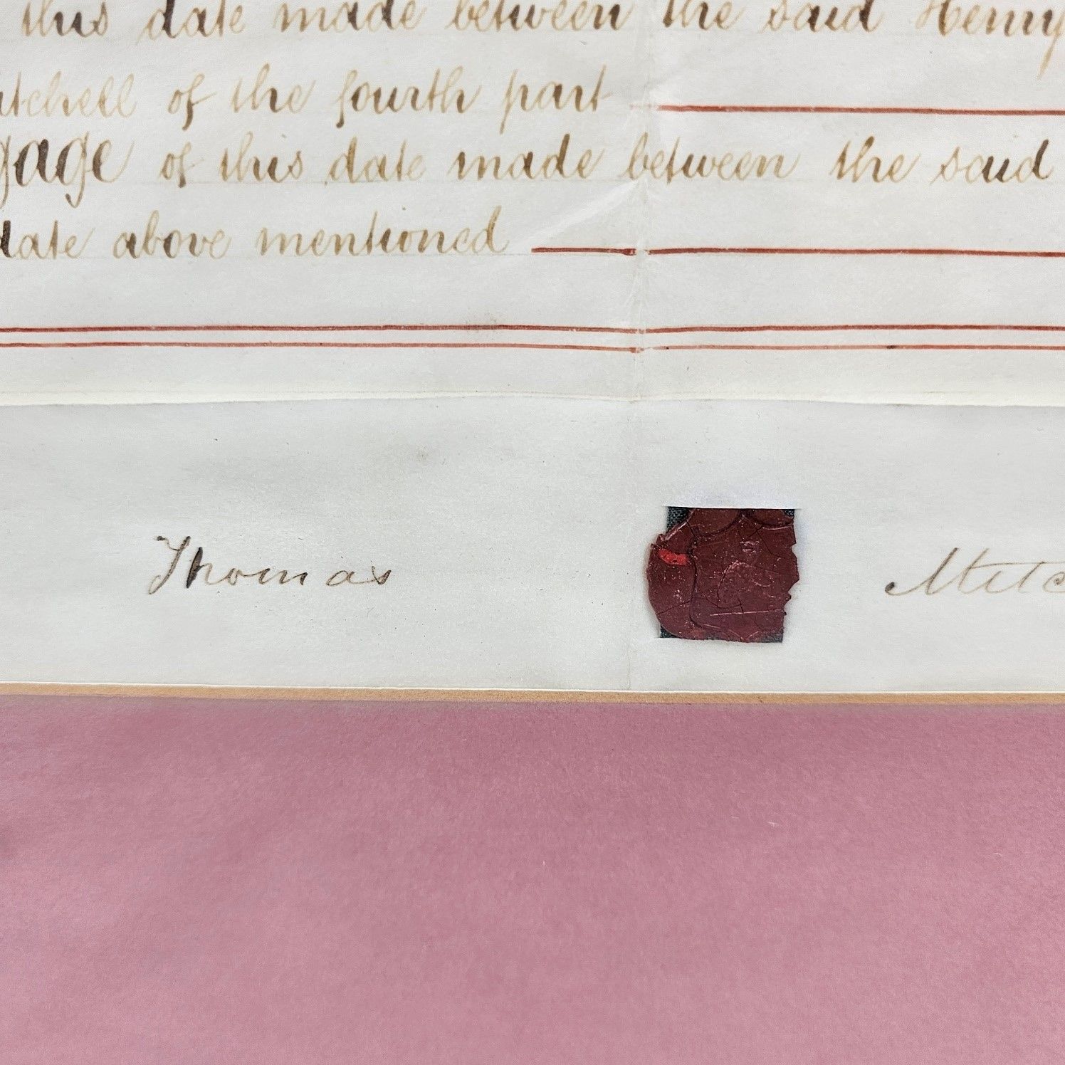 Framed Large 1870 Dated Portsea Portsmouth Indenture - Image 4