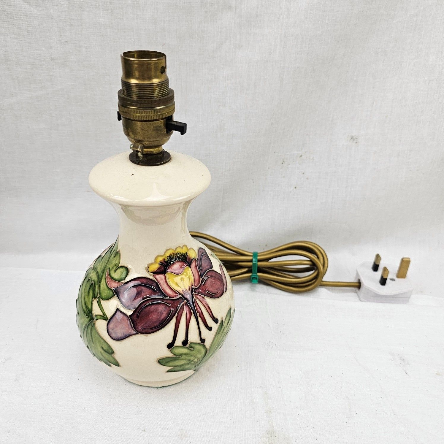 Moorcroft Fuchsia Pattern Table Lamp Base #1