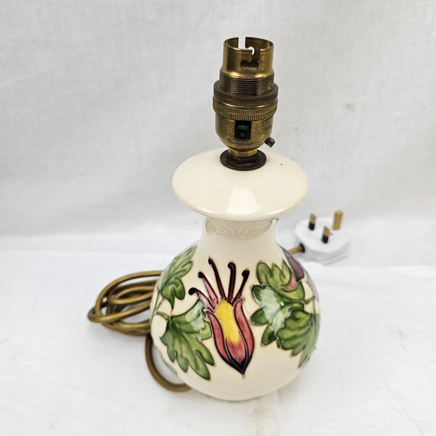 Moorcroft Fuchsia Pattern Table Lamp Base #1 - Image 4