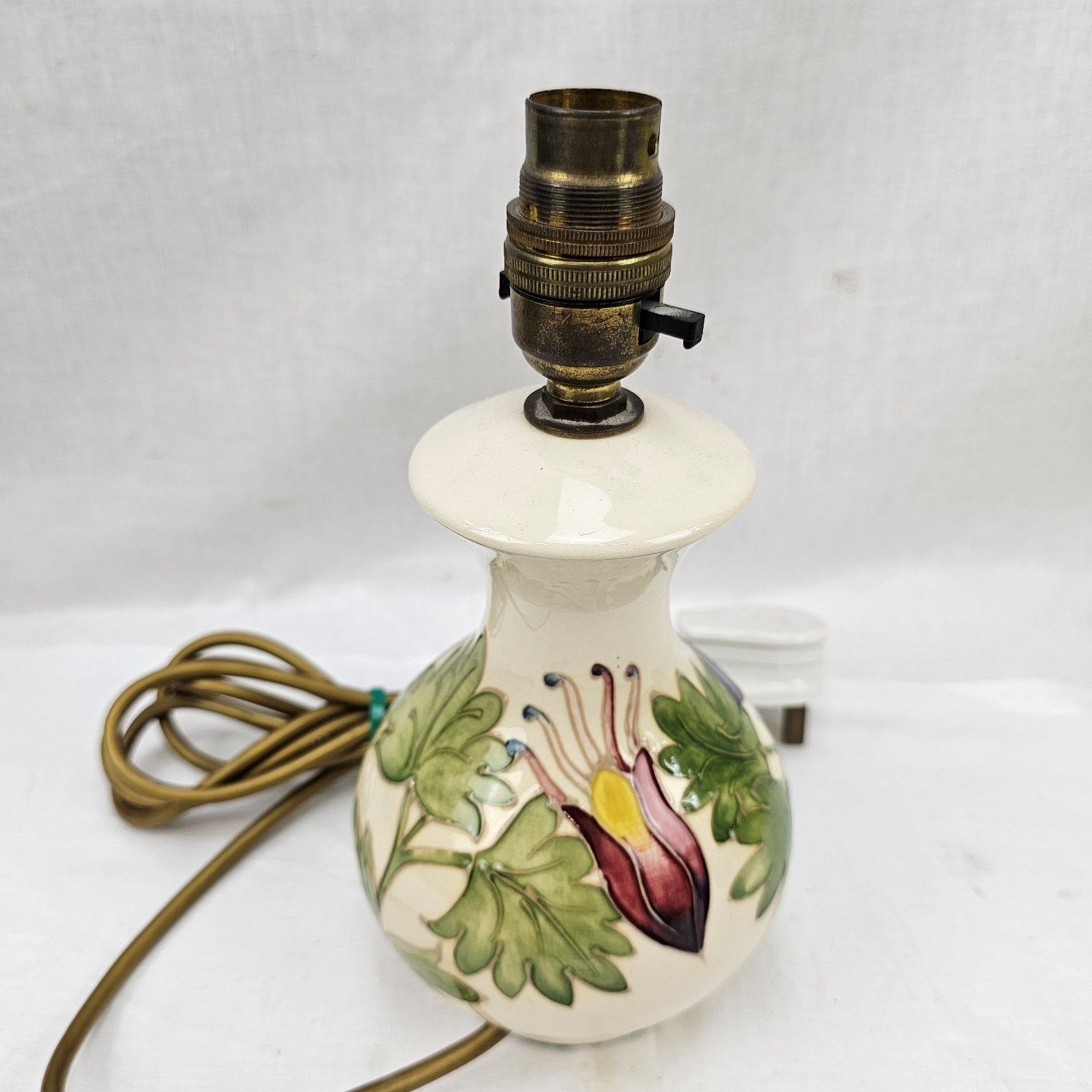 Moorcroft Fuchsia Pattern Table Lamp Base #2