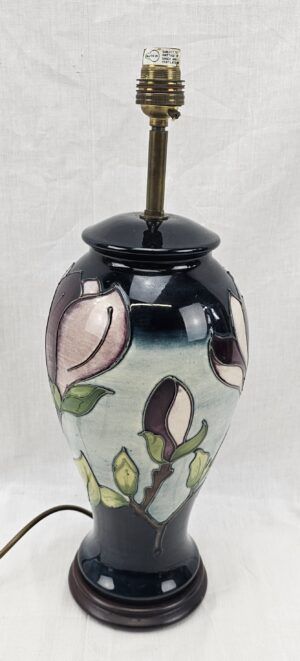 Moorcroft Purple Magnolia Baluster Table Lamp #2