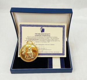 Nelson Society Bronze Gilt Copy Of Medal Awarded Postumously Admiral Nelson #1