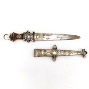 North Africa, Small Antique Tuareg Silver Dagger