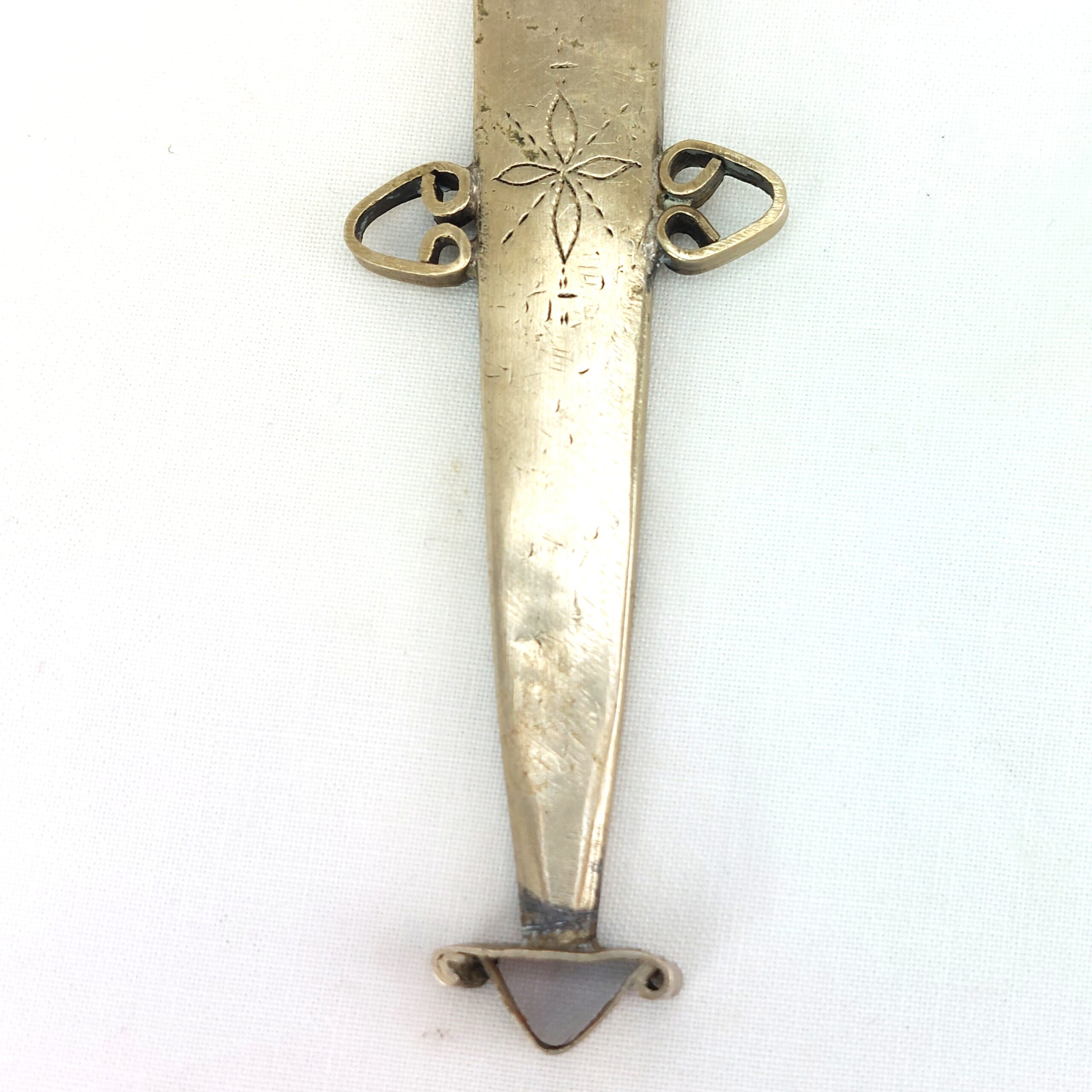 North Africa, Small Antique Tuareg Silver Dagger - Image 10