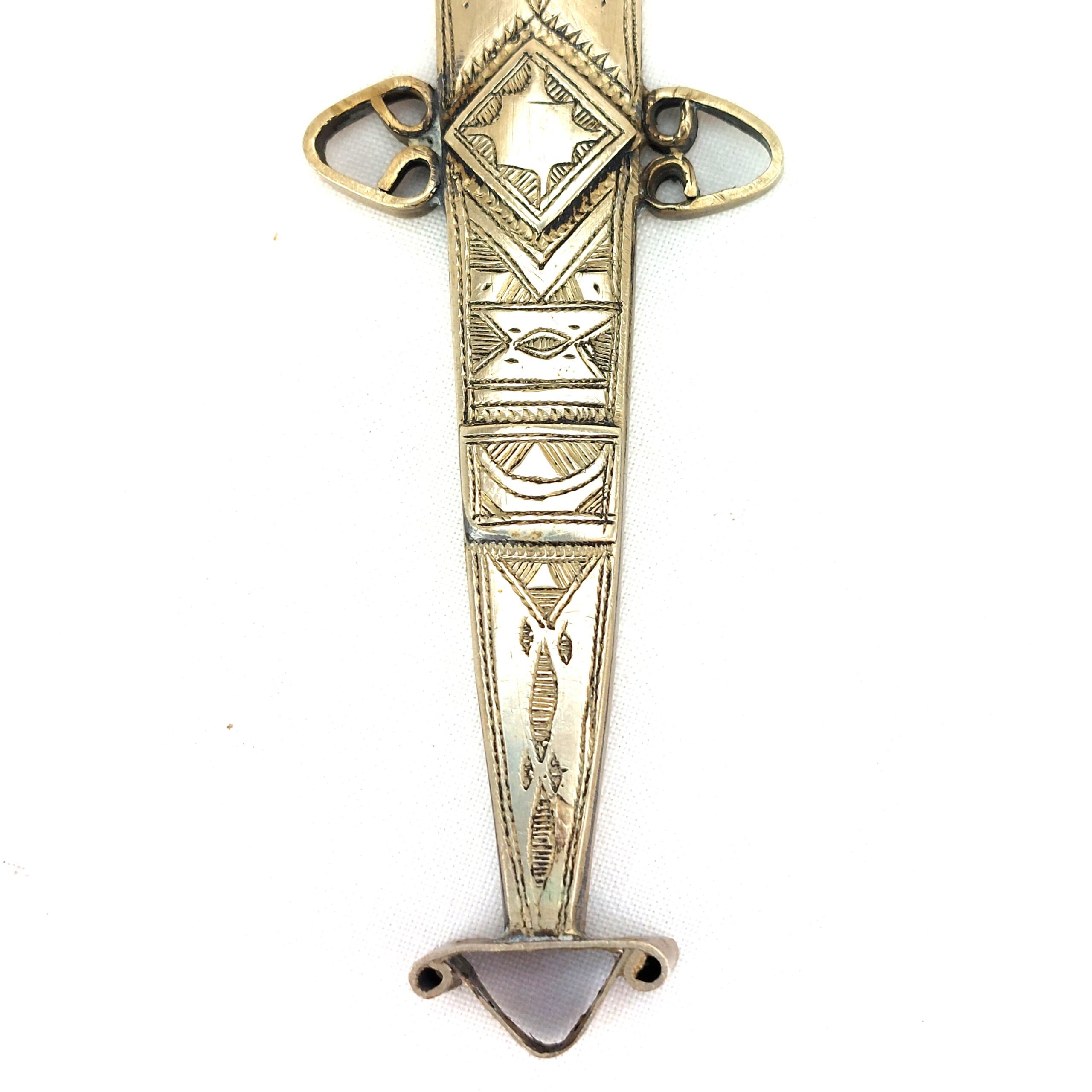 North Africa, Small Antique Tuareg Silver Dagger - Image 7