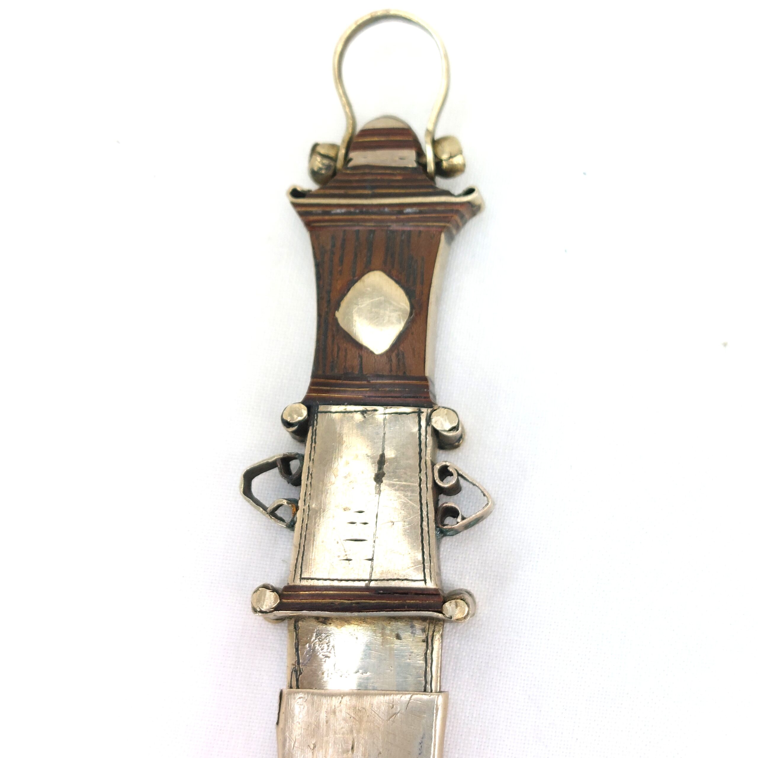 North Africa, Small Antique Tuareg Silver Dagger - Image 8