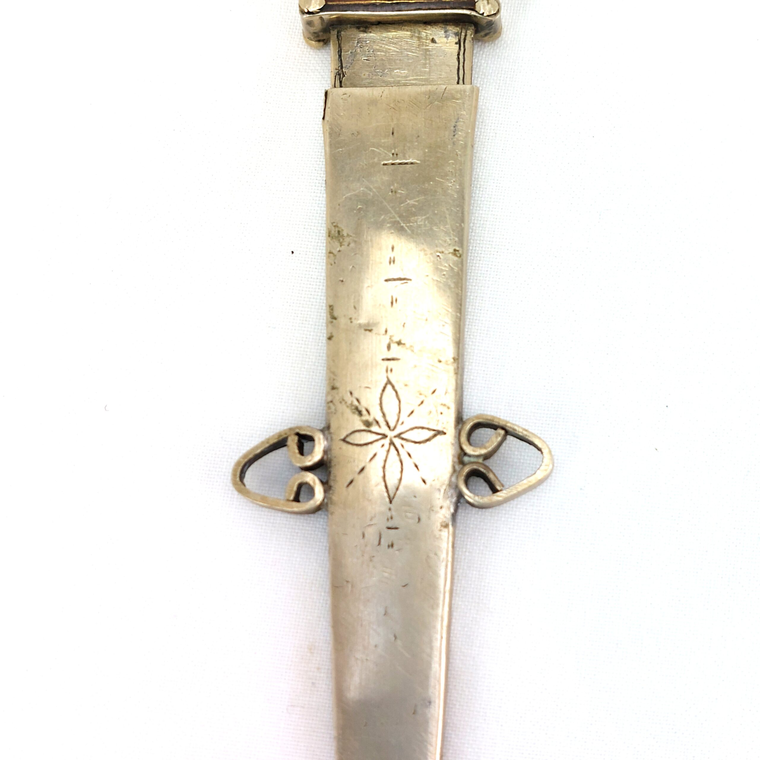 North Africa, Small Antique Tuareg Silver Dagger - Image 9