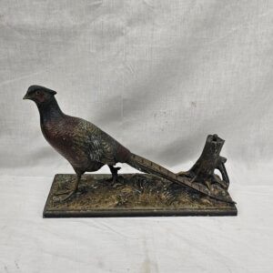 Victorian Cold Painted Spelter Pheasant Table Lighter