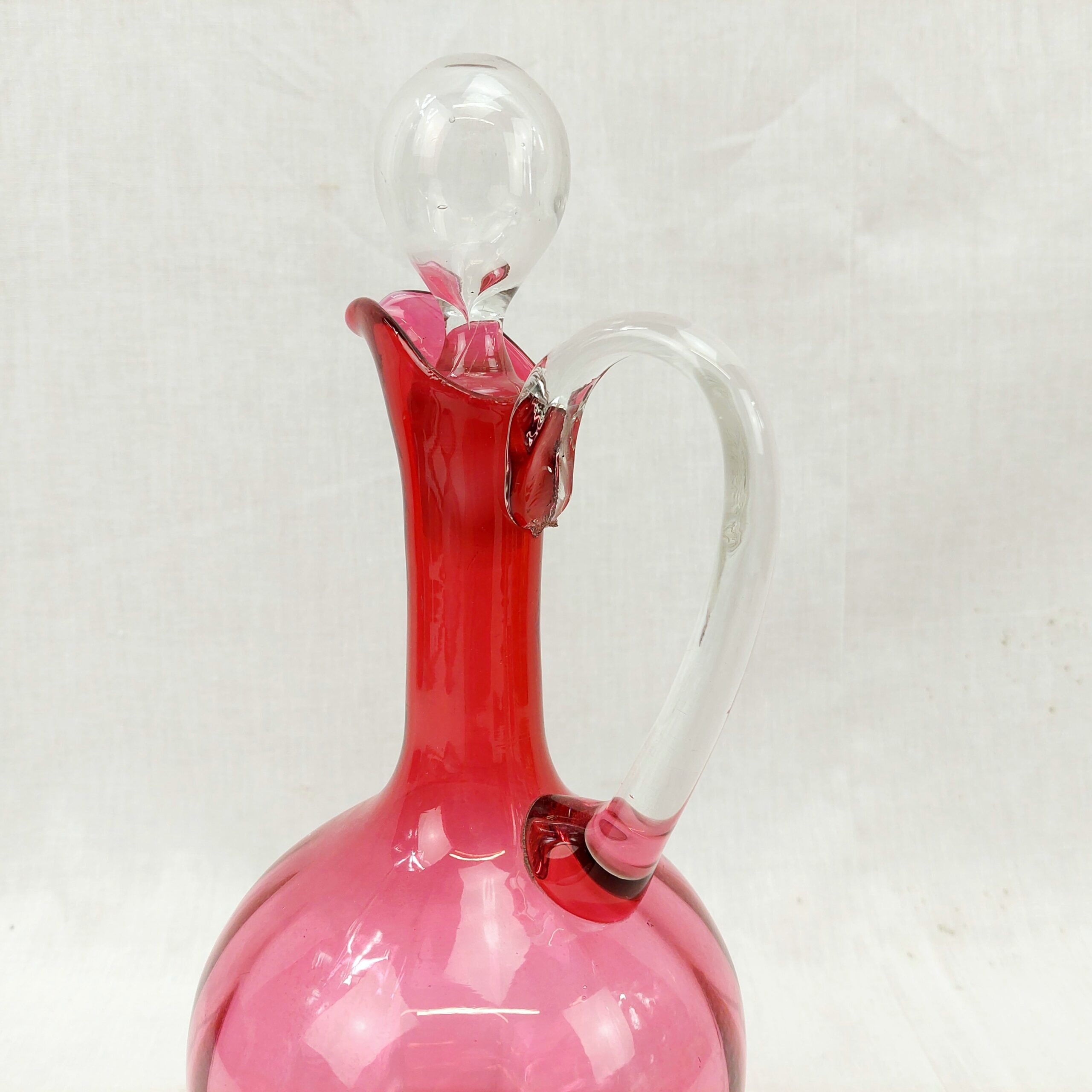 Victorian Cranberry Glass Decanter - Image 9