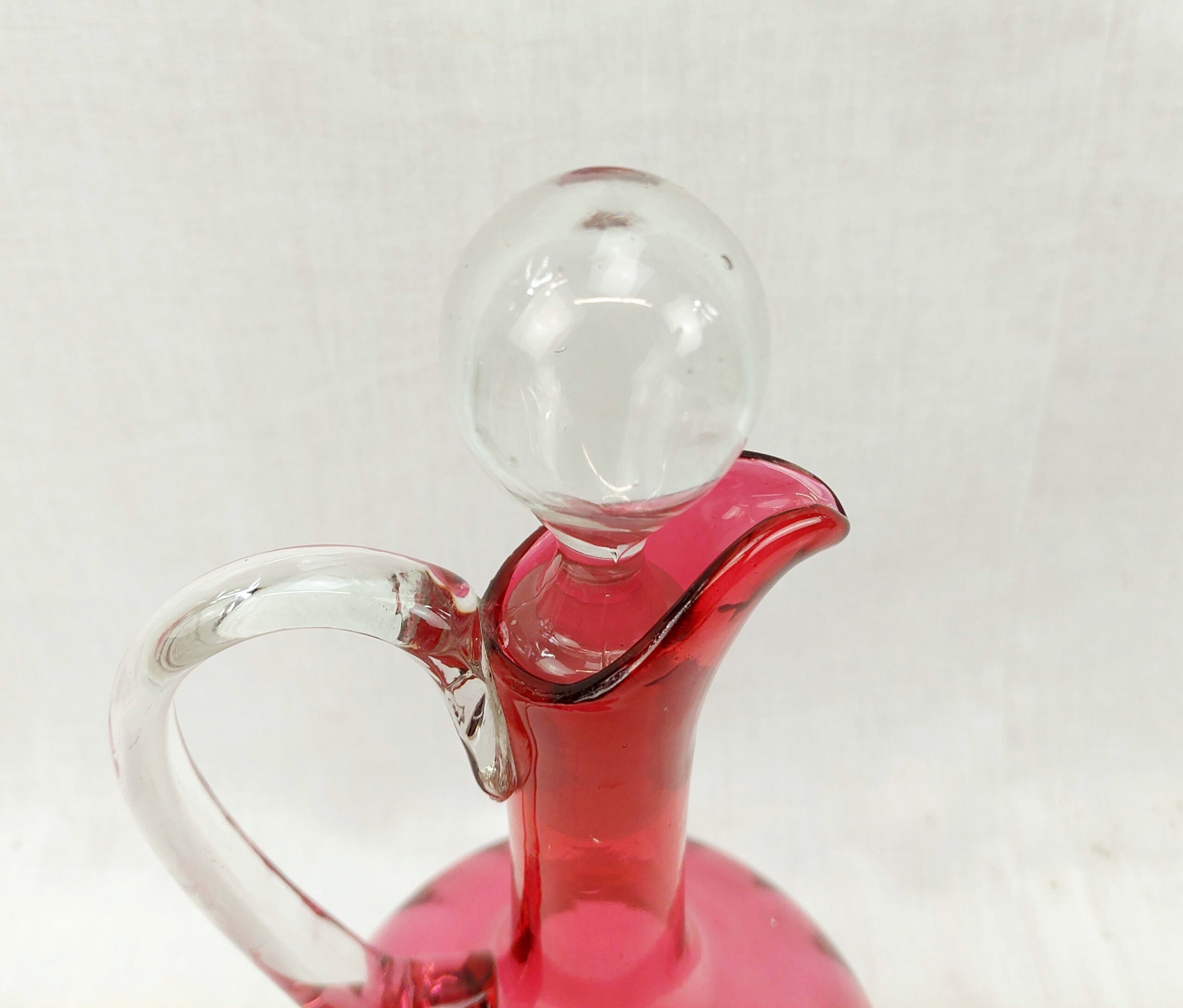 Victorian Cranberry Glass Decanter - Image 7